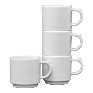 Fiesta White 16 OZ Set of 4 Stackable Mug Set