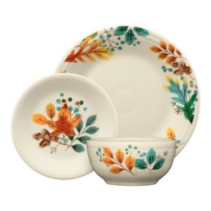 Fiesta Autumn Fields Classic Bistro Coupe 3-Piece Dinnerware Set, Service for 1