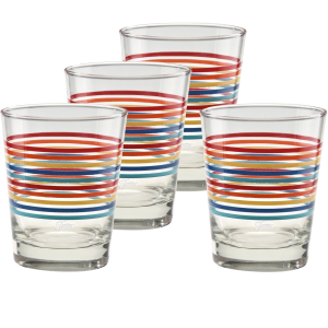 Fiesta Fiesta Vibrant Thin Stripe 15 oz. Tapered Double Old Fashion - Set of 4