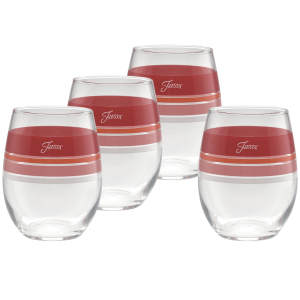 Fiesta Sunset Horizon 15 oz. Edgeline Stemless Wine Glass Mixed – Set of 4