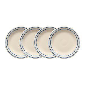 Fiesta Americana Lapis Band Set of 4 Classic Rim 7 1/4-Inch Salad Plates